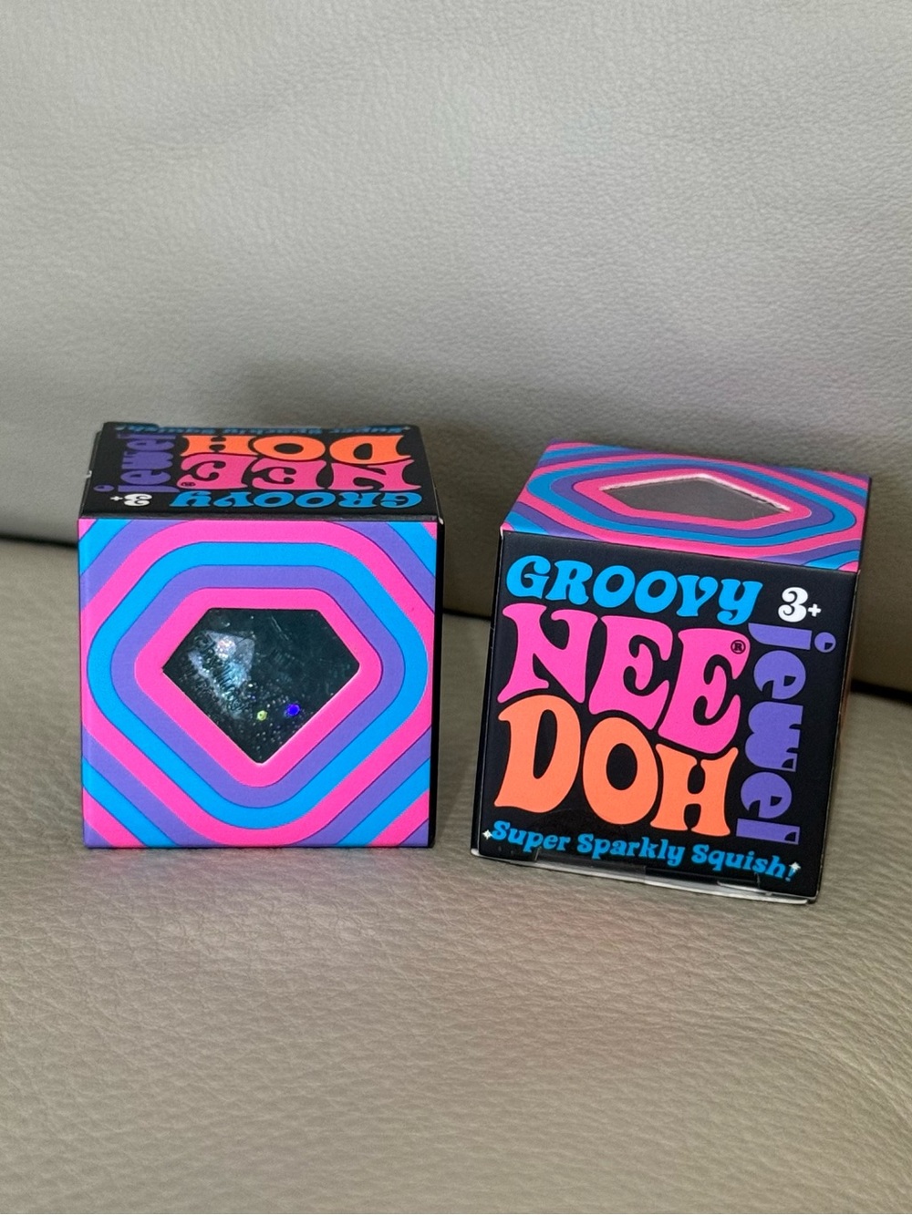 NEW Two Teenie Needoh Groovy Jewels Purple and Blue Water Squishy Fidget Toy